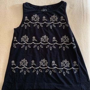 Loft blue tank top size small